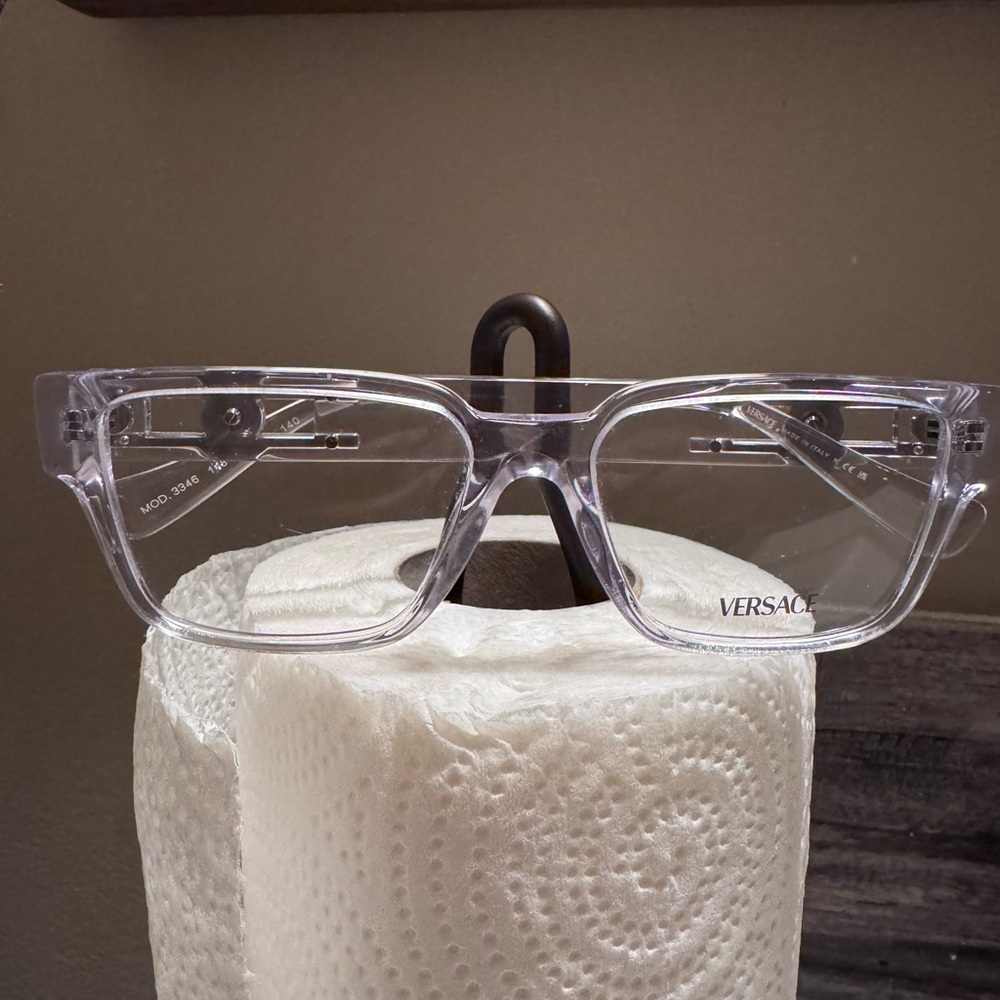 Versace Transparent Rectangular Eyewear - image 3